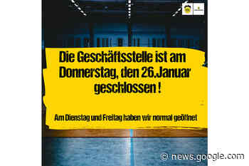 Die Geschäftstelle ist am Donnerstag den 26.Januar geschlossen - hsc2000.de