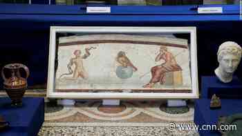 Seized artifacts worth $20 million are shown off on return to Italy