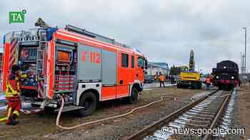 Dunkle Rauchwolke über dem Gothaer Bahnhof | Gotha - Thüringer Allgemeine