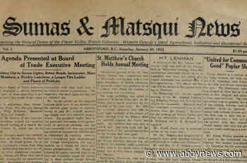 The Abbotsford News 100 years ago: Looking back at Jan. 20, 1923