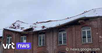 Dak van leegstaand gebouw begeeft het onder gewicht van sneeuw ... - VRT.be