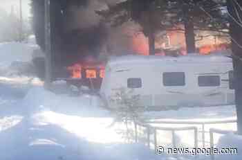 VIDEO: Building destroyed, no injuries in West Kelowna structure fire - Penticton Western News