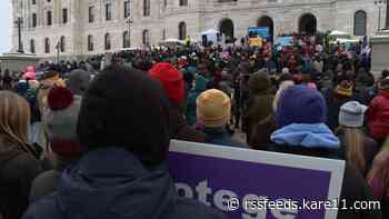 Hundreds gather for 'March for Life' rally outside Minnesota State Capitol