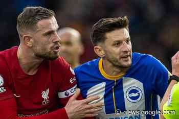 Adam Lallana a doubt for Brighton vs. Liverpool with "minor issue ... - This Is Anfield