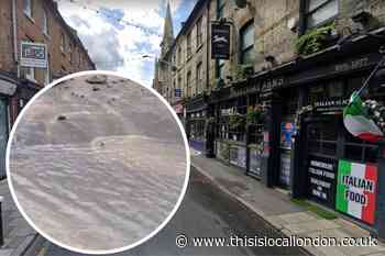 LIVE: Crouch End flooded after burst water pipe