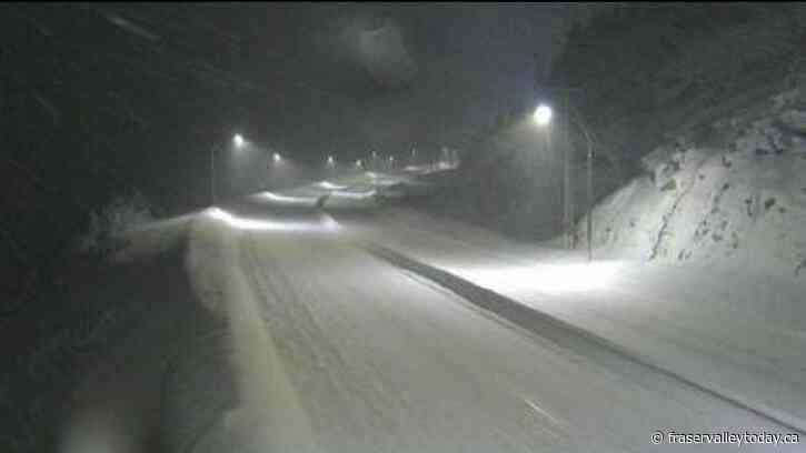 Snowfall warning for Coquihalla Highway after 24 centimetres fall overnight