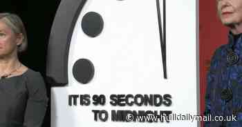 Doomsday clock moves to 90 seconds to midnight – the closest in history