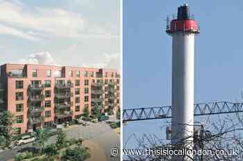 Historic Kodak factory chimney restored at Eastman Village