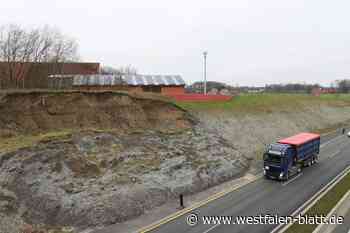 Böschung an A33 in Borgholzhausen abgerutscht