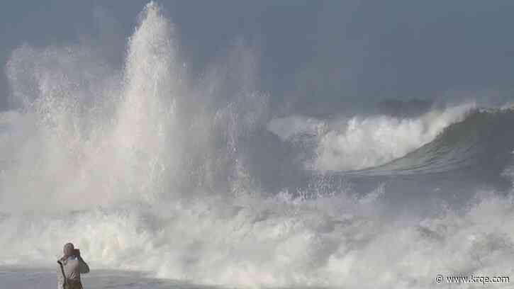 Woman saved by hammock as massive wave hits Hawaii coast