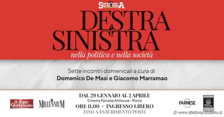 La scuola del Fatto Quotidiano presenta: Destra e Sinistra nella politica e nella società. Scopri il programma completo
