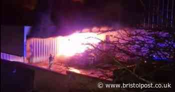 Fire crews tackle Kingswood warehouse blaze as video captures dramatic scenes