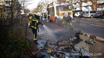 Feuerwehr löscht brennenden Altpapiercontainer in Glinde - shz.de