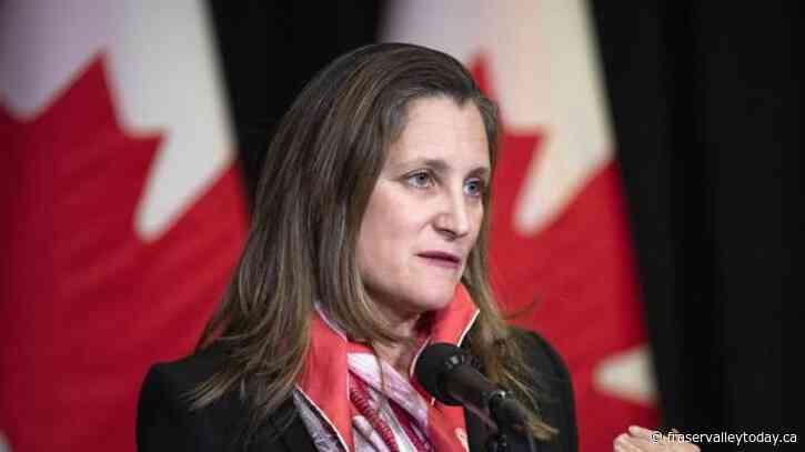 Freeland silent on tanks for Ukraine, but says victory would boost world economy