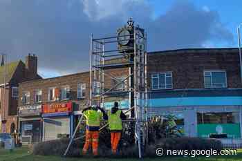 Village clock removed for repairs in Moreton village - Wirral Globe