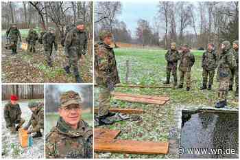 Bei Schnee und Kälte im Einsatz für den Heimatschutz