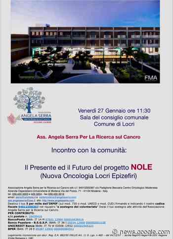 Associazione “Angela Serra”Venerdì a Locri incontro con la ... - Lente Locale