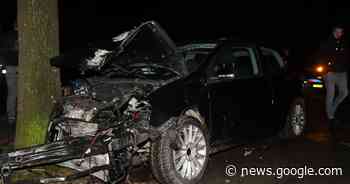 Twee gewonden bij frontale botsing tegen boom in Elspeet - De Stentor