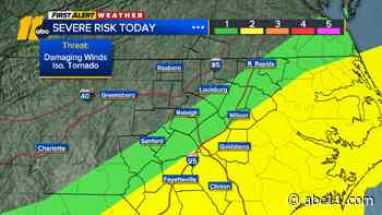 Severe storms may bring heavy rain, damaging winds and possible tornadoes