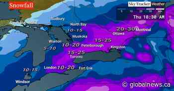 Southern, eastern Ontario brace for snowstorm, difficult travel conditions