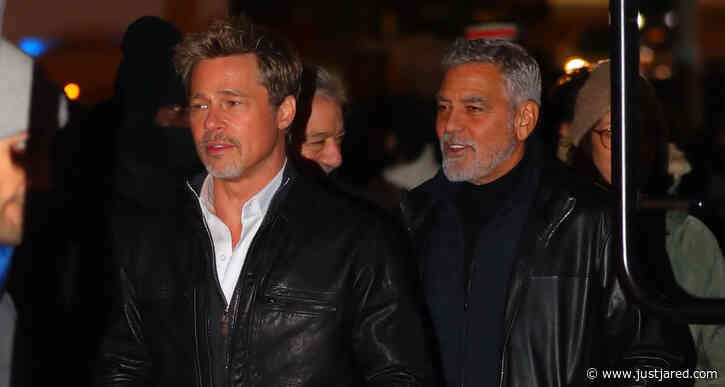 Brad Pitt & George Clooney Film Scenes for Their New Apple Thriller in NYC