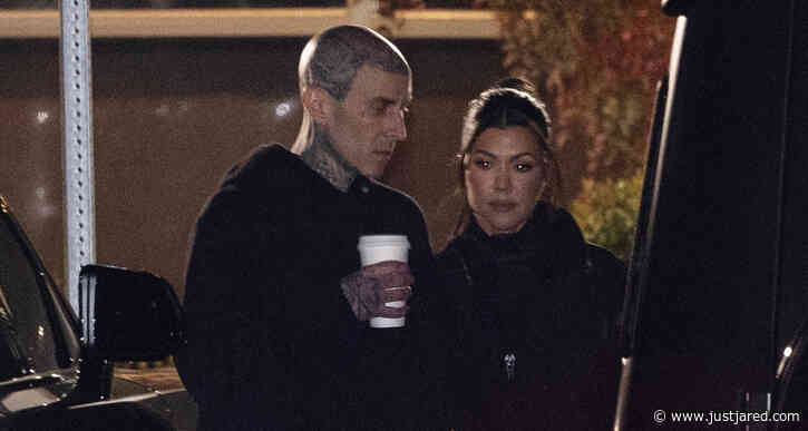 Kourtney Kardashian & Travis Barker Head Home After Late-Night Recording Studio Session