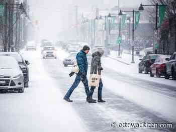 Snowfall warning for Ottawa, Eastern Ontario with 15 to 20 cm expected, winter parking ban in effect tomorrow