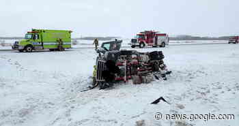 MacGregor Fire Department responds to semi rollover - PortageOnline.com