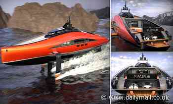 Incredible 242ft yacht uses a foil system to 'fly' across the water - but it costs £70 MILLION