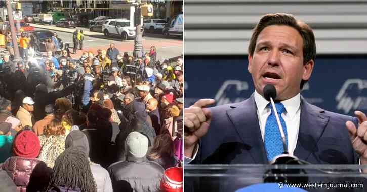 DeSantis Receives Prestigious Award First Given to Abraham Lincoln - Outraged Protesters Mob Event