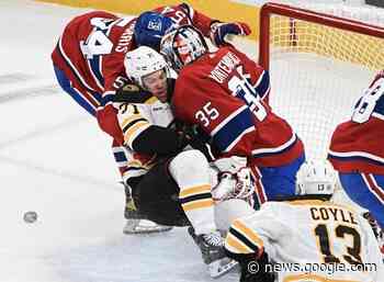 Bergeron's late goal lifts Bruins over Canadiens 4-2 - Virden Empire Advance