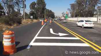 Avanzan trabajos de balizamiento en el tramo carretero Santa María ... - e-tlaxcala