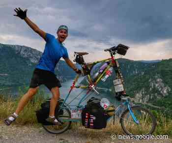 Alex Sidney from Dereham cycles tall bike to Cyprus - Fakenham & Wells Times