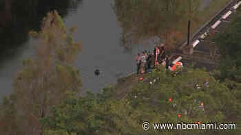 Divers Find Woman, Search for Man After Car Goes Into Canal in Sunrise