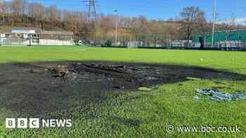 Torched car damages Sheffield Wednesday community football pitch