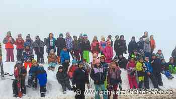 Nagolder Schüler im Schnee: Für die meisten Grundschulkinder war es die Ski-Premiere