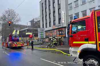 Schornsteinbrand in der Bielefelder Innenstadt