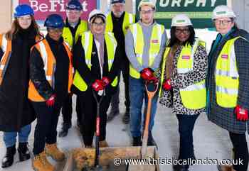 Topping out at Marks Gate council housing in Chadwell Heath