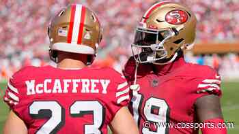 49ers' Christian McCaffrey (calf) misses practice, Deebo Samuel (ankle) limited ahead of NFC title game