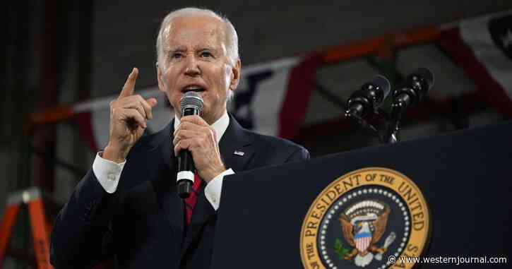 Twitter Users Notice Big Problem with 3 Logos Behind Biden During Speech