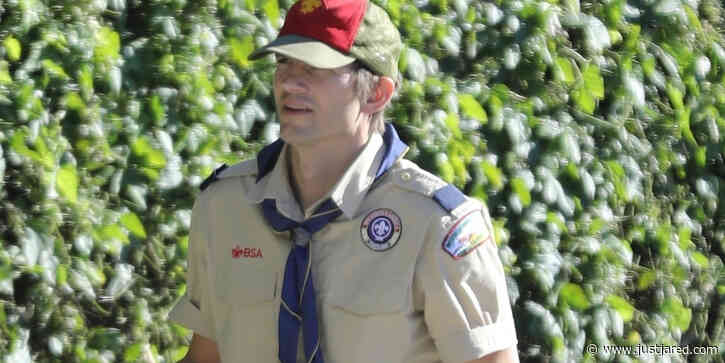 Ashton Kutcher Wears His Boy Scouts Troop Leader Uniform Out in LA Ahead of A Scout Meeting