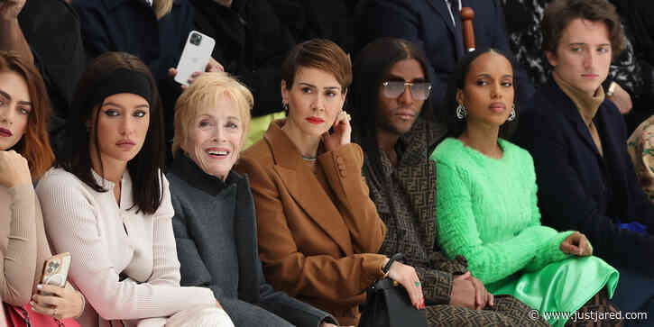 Sarah Paulson & Holland Taylor Couple Up in Paris For Fendi's Fashion Show