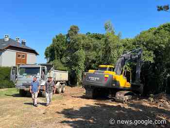 Máquinas já trabalham na ligação dos bairros Prinstrop e Piratini - Portal Gramado News