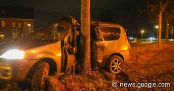Veel schade na botsing tegen boom in Someren, man naar ziekenhuis - Eindhovens Dagblad