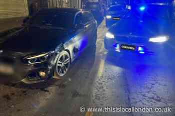 Three police vehicles damaged in car chase through Sutton