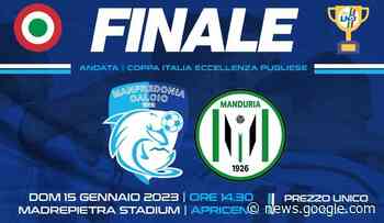 MANDURIA - Calcio, domenica la gara d'andata della finalissima di ... - ManduriaOggi