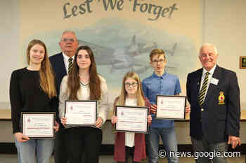Fergus Legion awards winners of Remembrance Day poster and ... - Wellington Advertiser