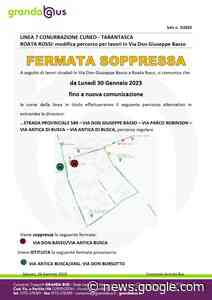 Linea 7 Conurbazione Cuneo – Tarantasca. Modifica percorso e ... - Comune di Cuneo