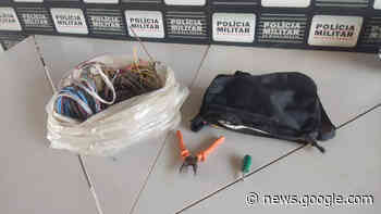 Ladrão é preso com fios furtados no Centro de Ituiutaba - Canal Janela Aberta