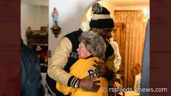 Coach Prime visits home of 'CU Twin' Peggy Coppom